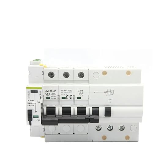 Disjoncteur réenclencheur automatique triphasé Type A 40A 300mA MT53RA pour tableau électrique