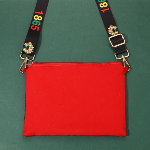 Image of Juneteenth Purse for Women Beaded Afro Freedom Crossbody Purse Shoulder Bag Black History Month African Outfit Gift