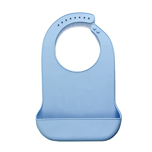 EXCBIOZ Silicone Bib Adult Mealtime Cloth Protector Detachable Disability Aid Aprons Unisex