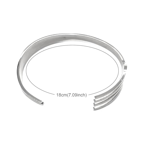 KHBKFW Pulseira feminina com garfo prateado de aço inoxidável, garfo de sereia, escova de cabelo, br