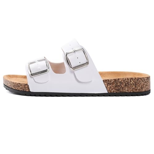 Womens Sandals Comfortable Cork Footbed Sandals Adjustable Buckle Flat Slide Sandals Casual Footwear Outdoor Sandals2