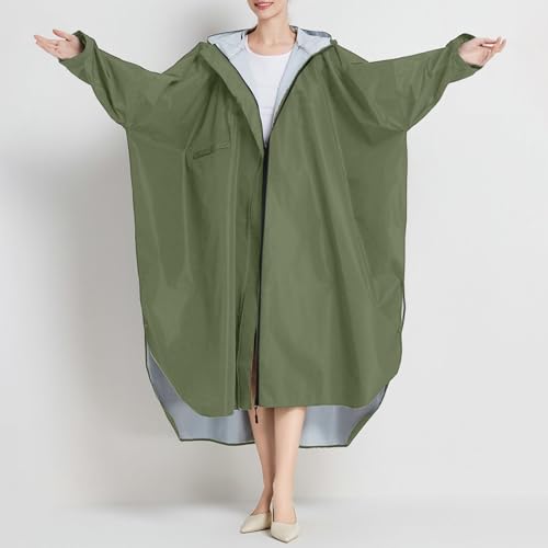 Chubasquero para mujer impermeable y poncho de lluvia largo para bicicleta 3