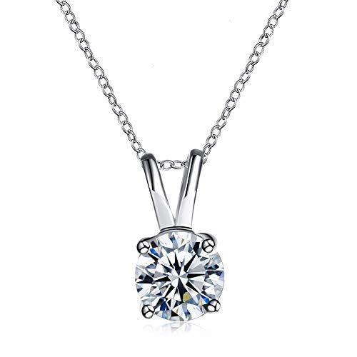 Collier cœurs et flèches diamant 2Ct, le cadeau idéal en argent pour femme