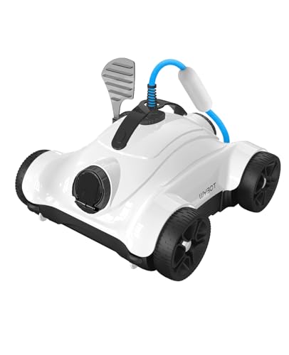WYBOT Grampus 400 Limpiafondos Piscina, Súper Succión 150W, Motor Dual, 3 Opciones de Tiempo de Trabajo, Ángulo de Boquilla Ajustable, Apto para Piscinas de Fondo Plano WYBOT Grampus 400 Limpiafondos Piscina, Súper Succión 150W, Motor Dual, 3 Opciones de Tiempo de Trabajo, Ángulo de Boquilla Ajustable, Apto para Piscinas de Fondo Plano