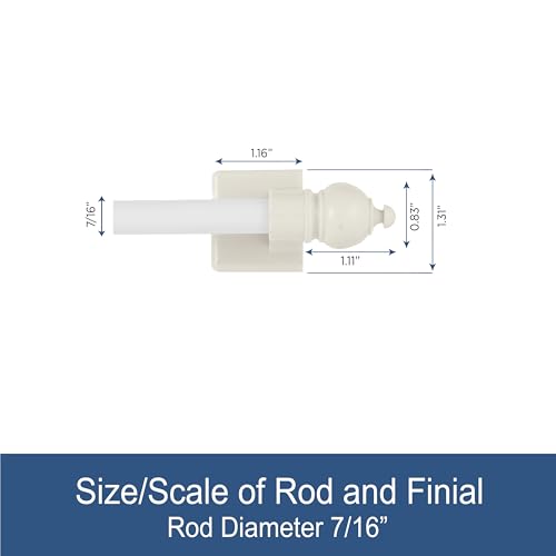 Kenney Magnetic Curtain Rod for Metal Doors/Metal Surfaces, No Drill Curtain Rod, Adjustable Magnetic Rod, Multi-Use Design, 8.75-15.75 inch Window Privacy/Sidelight Drapery Rod 2 Pack, White Finish - Thumbnail 4
