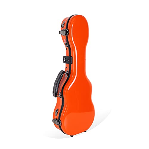 Crossrock Deluxe Fiberglass Concert Ukulele Case with TSA Lock, Orange (CRF2020CUOR) by Crossrock - Used condition - US$160.94