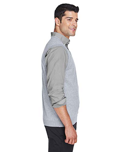 Devon & Jones Men's Full Fashioning Lighter Weight V Neck Vest, GREY HEATHER, XXXX-Large4