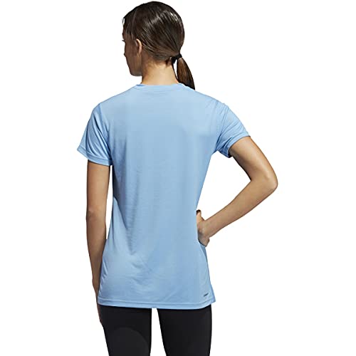 Adidas Women's Creator Climalite Short Sleeve Crew Neck Tee 12H5 L Light Blue #TOP1