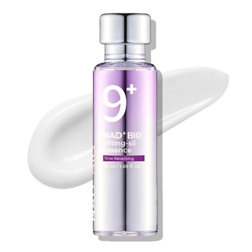 LBOYLOVE No.9 Essence No.9 NAD+ Bio Lifting-Sil Essence Peptide Serum for Face Anti Aging Firming Face Serum Reduces Fine Lines Wrinkles Boosts Collagen Improves Skin Elasticity 50ml