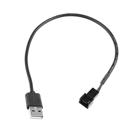 VONGEE Câble Adaptateur USB 2.0 A mâle à connecteur mâle à 3 Broches pour Ventilateur PC 5V