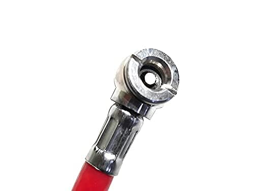 Image of Tire Pressure Analog Gauge with Hose - Heavy-Duty Air Pressure Checker for Car, Truck, Motorcycle, and Bike - Portable Manual PSI Meter (Pipe Hose Big Gauge)