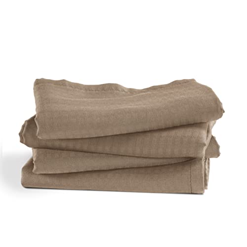 Lane Linen Flour Sack Tea Towels Set For Kitchen, Premium Kitchen Towels For Cleaning, Dusting Cloth, Cloth For Bread Box, Pure Tencel Hand Towel, Light Towel For Drying Dishes – 4 Pack – Taupe #TOP18