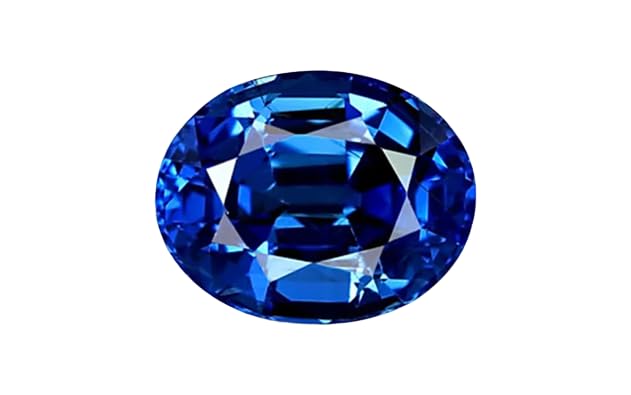 Saphir bleu de 7,25 carats ovale, gemme originale naturelle non chauffée d'exception