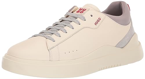 Image of Hugo Mens Cupsole Leather Lace Up Sneaker