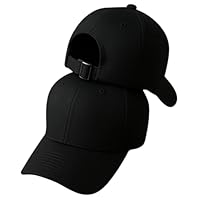 Boné Liso Preto Basico Ajustavel de Fitão Masculino Feminino Aba Curva Strapback