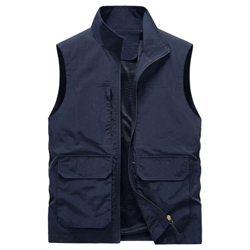 Gilet de travail léger homme veste sans manches avec poches loisirs
