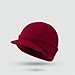 Women's Winter Warm Knit Visor Beanie Peak Cap Cold Weather Warm Winter Hat Casual Solid Fashion Warms Peaked Hats Red