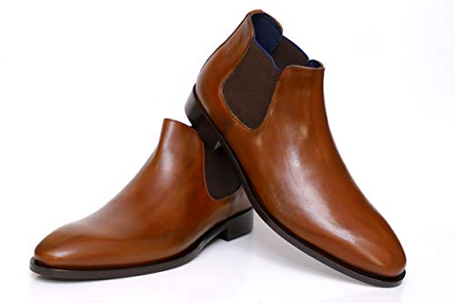Image of Real Leather Men Black Chelsea Boot