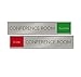 Quality Satin-Aluminum Slider Nameplates and Signs - 10 x 2 - Made in The USA (Red/Green)