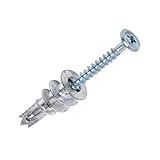 Fischer Selbstbohrende Gipskartondübel aus Metall, 35 mm, 100 Stück