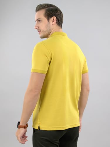 Image of Monte Carlo Mens Regular Fit Half Sleeve Solid Polo Neck T-Shirt (Pack of 1)