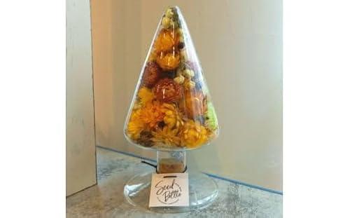 ドライフラワー ガラスドーム『イエロー×ブラウン』[0410]