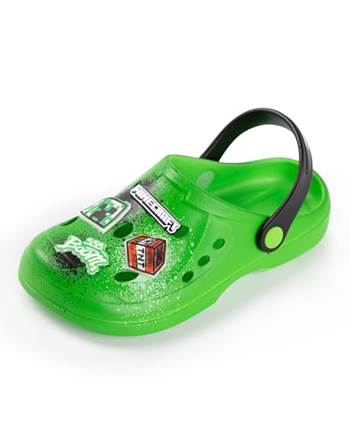 Minecraft Sabots Creeper Green | Chaussures de Plage pour garçon | Motif Dessin animé TNT Boom | Style Streetwear | Accessoires de Jeu pour Enfants | Sabots Confortables à Talon Plat pour Les – vue 7