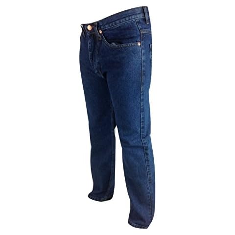 Mens Regular Fit Denim Jeans Waist 30-50 Leg 27 29 31 Comfort Casual Basic Plain Work Relaxed Pants Black Stonewash Blue Light Bleach Short Regular Bottoms Hard wearing Tough Cover