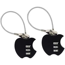 Combination Lock, 3 Digit Cute Padlock Mini Outdoor Combo Gate Lock Travel Luggage Locks Heart Shape Lock for Gym Locker, Extracurricular Locker, Home 2pcs Black