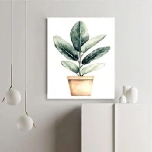 Affiche imprimée eucalyptus pour rafraîchir un mur blanc sans effort