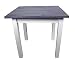 Produktbild Magnetic Mobel Esstisch Küchentisch Tisch Kiefer massiv Restaurant eckige Tischplatte 80 x 60 cm (80x60, Grau)
