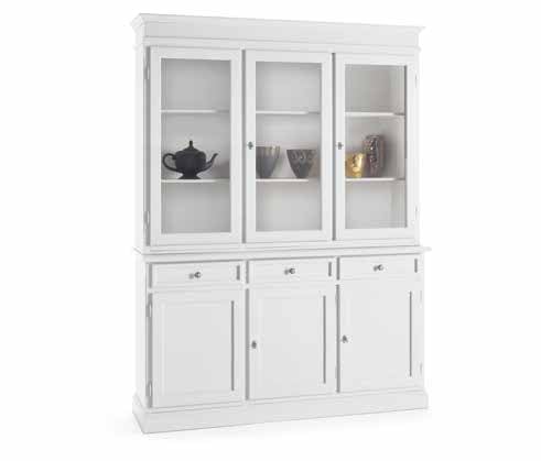 Vicentini arreda CREDENZA CRISTALLIERA IN LEGNO 3 PORTE MOD MARTINI