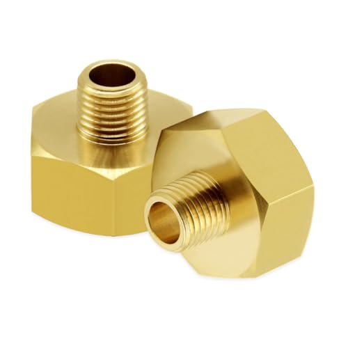 Hooshing 2PCS Garden Hose Adapter 1/4 NPT Male to 3/4 GHT Female Thread