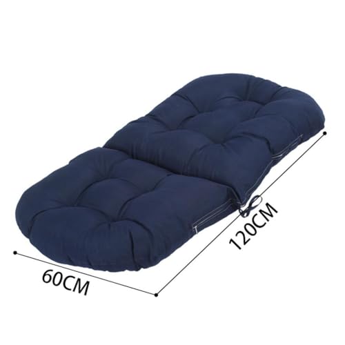 Coussin pour fauteuil en rotin pivotant doux et durable bleu lac - 7