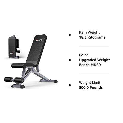 Joroto Md60 Adjustable Weight Bench - 800 Pounds Capacity Workout Bench Strength Training Benches For Full Body Bench Press (2023 Updated Version) #TOP7