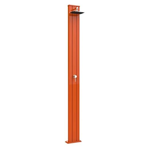 Ducha Classic De Interior Y Exterior Arkema Spring S Entrada Agua Caliente Y Agua Fría Ajustable Con Mezclador Ducha Recta Altura 228,6 Cm Arkema A205 2009 Color Naranja