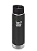 Klean Kanteen Wide Mouth Insulated Stainless Steel Bottle with Leakproof Cafe Cap 2.0 - 20 Ounce Shale Black