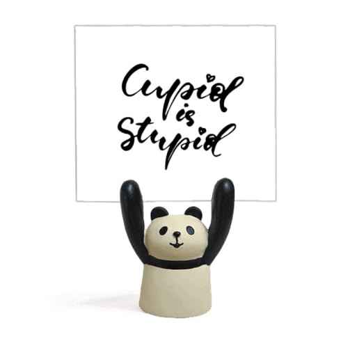 Porte-mémo Cupidon est un panda, pince photo bois et pince note