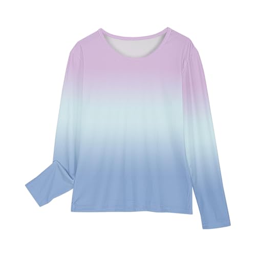 Girls Long Sleeve Shirts Gradient Graphic Tees Tops Cotton T-Shirts Fall Casual Round Neck Tshirts3