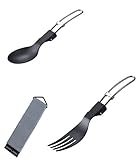 ユニフレーム (UNIFLAME) FDスプーン Ti フッ素 + FDフォーク Ti フッ素 収納ケース付 667989 667996 668917