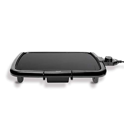 Electric Griddle,Cool-Touch Griddle,Smoke Less Non-Stick Coating With Removable Handles And Drip Tray,Upgrade Thermostat For Indoor/Outdoor, Fully Immersible Easy Cleaning 16”X10” Family-Sized #TOP2