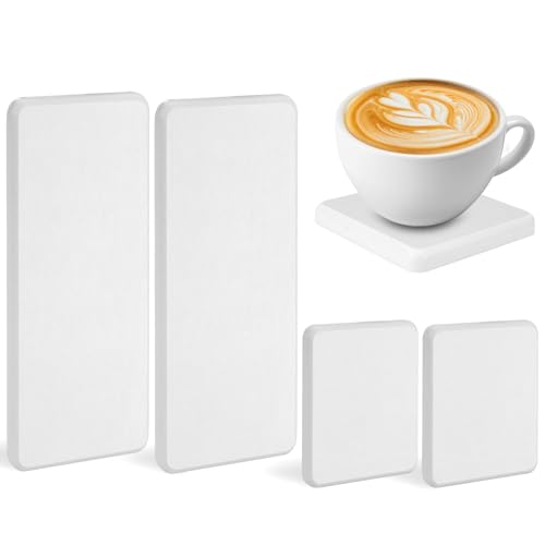 4 Pièces Dessous de Verre Absorbants en Terre de Diatomées, Plateau en Pierre Absorbant l'eau pour évier, Plateau en Terre de Diatomée, sous Verre Convient pour Le Savon, Les Tasses, Les Bouteilles…