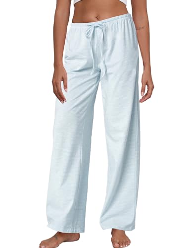 Viakeo Women's Striped Pajama Pants Cotton Lounge...