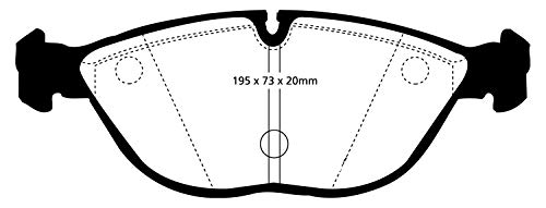 Image of EBC Brakes Redstuff 3000 Series Sport Brake Pad Set DP31035C to Fit VOLKSWAGEN,BMW,AUDI,CHRYSLER,BMW (ALPINA),CHRYSLER (USA),MERCEDES-BENZ