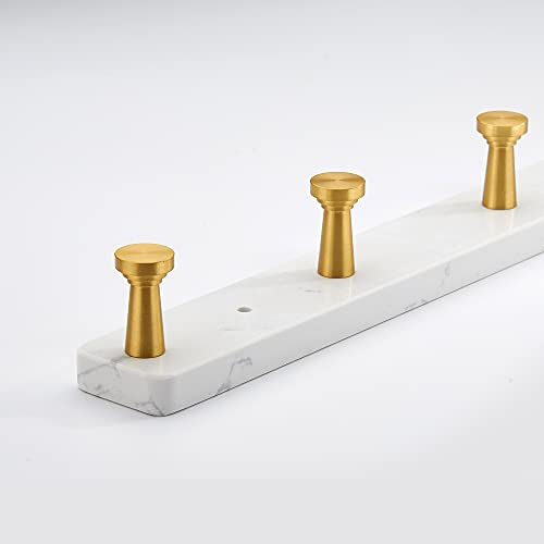 Sarihosy Coat Rack Wall Mounted, Metal With Marble Coat Rail With 5 Hooks Rail, Heavy Duty Wall Hooks For Coat, Entryway Hanging Coat Rack, Bathroom, Bedroom, Closet Room #TOP2