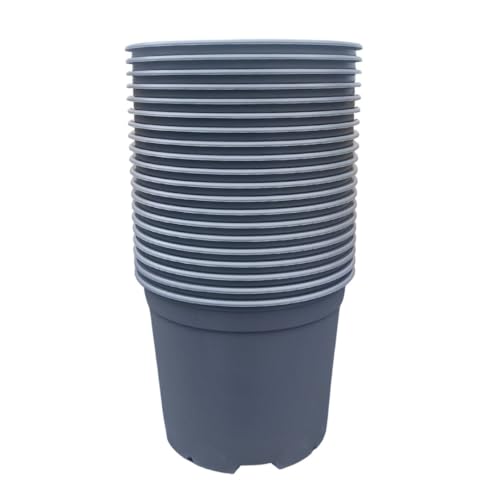 Nutley's Round Modiform 18cm Grey Plastic Plant Pots, 3 litres (Pack of 20)