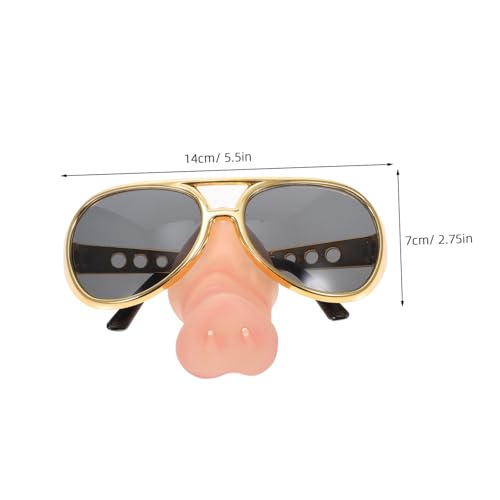 Homoyoyo Schweineschnauze Brille Für Hunde – Lustiges Partyzubehör Für Halloween – Tierkostüm Mit Sonnenbrille – Ideales Accessoire Für Schweinchen Und Tierische Feiern