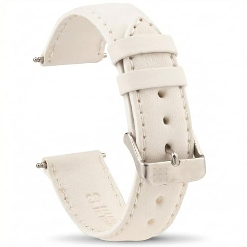 Bracelet de montre en cuir blanc 20 mm Moreira pour sublimer vos tenues d'été et de soirée