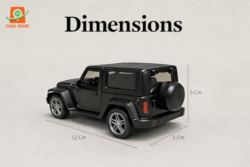 Image of 1:32 Scale DieCast Metal Pull Back Action Openable Doors Tharr /Rock Car Toy 4x4 Mahindraa Premium Car Toy with Lights and Music for Kids Realistic Miniature Model Vehicle for Return Gift Ages 2+