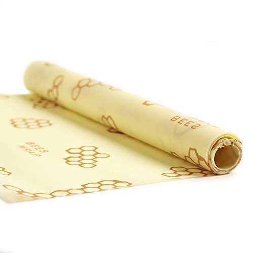 Bee s Wrap - XXL Roll 14  x 52 - Made in the USA with Certified Organic Cotton - Plastic and Silicone Free - Reusable Eco-Friendly Beeswax Food Wrap - Honeycomb Print